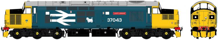English Electric Type 3 - Class 37/0 #37043 'Loch Lomond' (BR Blue - Large Logo) - Sold Out on Pre Orders