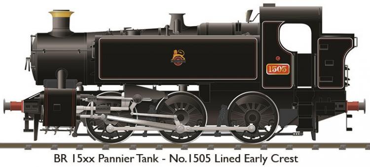 BR 15xx 0-6-0PT #1505 (Lined Black - Early Crest) DCC Sound - Pre Order