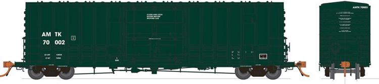 Rapido - PC&F B-100-40 Boxcar - Amtrak (Green) 3 Pack - In Stock