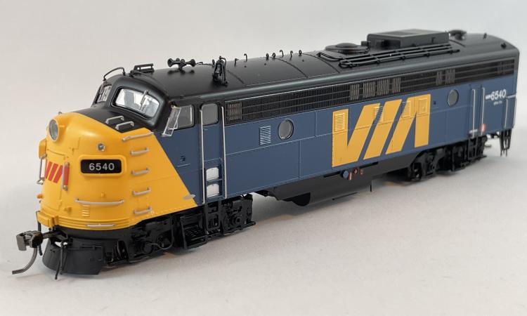 Rapido - GMD FP9A - VIA #6540 (Early VIA - Blue & Slanted Yellow - ex CN) DCC Sound - Sold Out