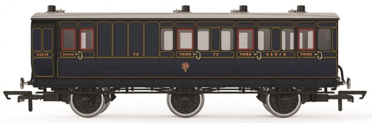 S&DJR 6 Wheel Coach 3rd Class #72 (Blue) - Sold Out on Pre Orders