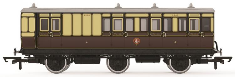 GWR 6 Wheel Coach 3rd Class #2548 (Chocolate & Cream) - Pre Order