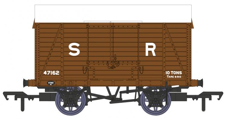 SR (ex-SECR) Dia.1426 10-Ton Covered Van #47162 (Brown - Large SR) - In Stock