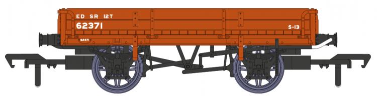 SR (ex-SECR) Dia.1744 2 Plank Ballast Wagon #62371 (Engineers Red - Small SR) - In Stock