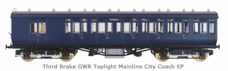 GWR Toplight Mainline & City D62 Third Brake #3749 (Lined Chocolate & Cream) - Pre Order