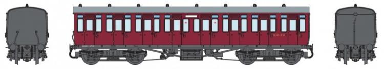 BR (ex-GWR) Toplight Mainline & City C37 Third Class #3911 (Maroon) - Pre Order