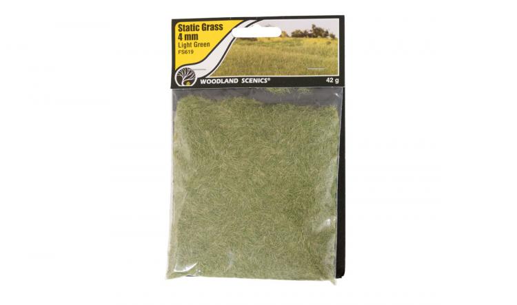 Woodland Scenics - Static Grass Light Green 4mm (bag 42 gram) - In Stock