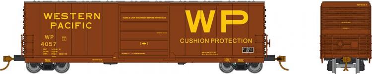 Rapido - Evans X72A Boxcar - Western Pacific (WP Brown) 3-Pack - In Stock