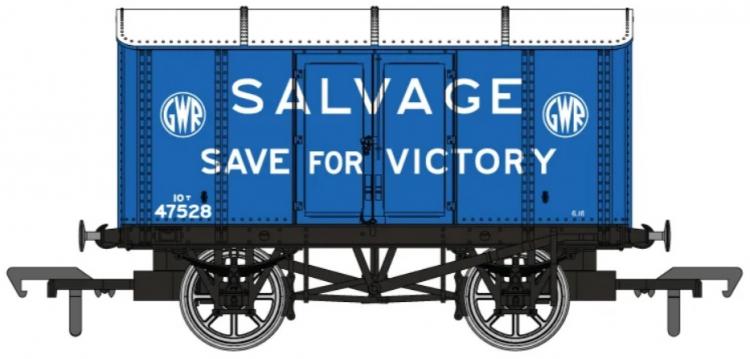 GWR Iron Mink Dia.V6 #47528 (Blue - Salvage for Victory - White Roundel) - In Stock