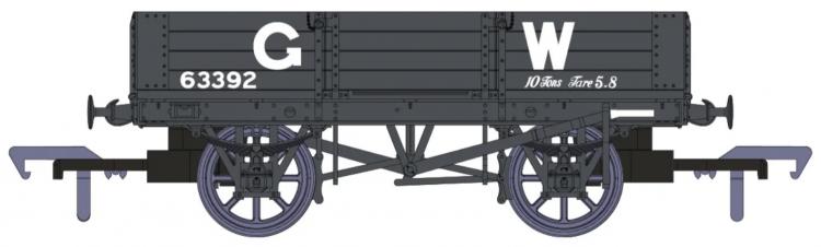 GWR 4 Plank Open Dia.O21 #63392 (Grey - Large GW) - In Stock