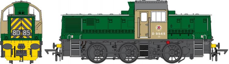 Class 14 #D9545 (BR Green - Stripes) Weathered - Pre Order