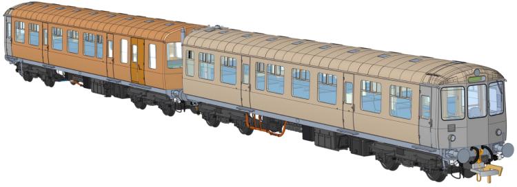 Class 104 2-Car DMU #M53421 & M53529 (BR Blue) Weathered - Pre Order