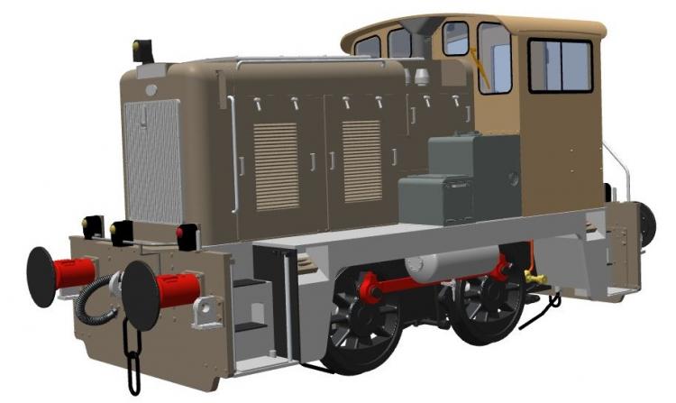 Class 02 0-4-0DH #D2846 (Industrial Redland Khaki) - Pre Order