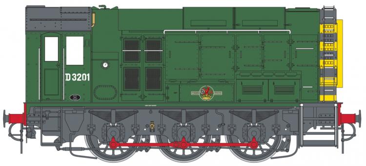 Class 08 #D3201 (BR Green - Late Crest - Wasp Stripes) - Pre Order