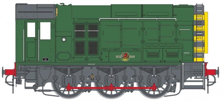 Class 08 #Unnumbered (BR Green - Late Crest - Wasp Stripes) - Pre Order