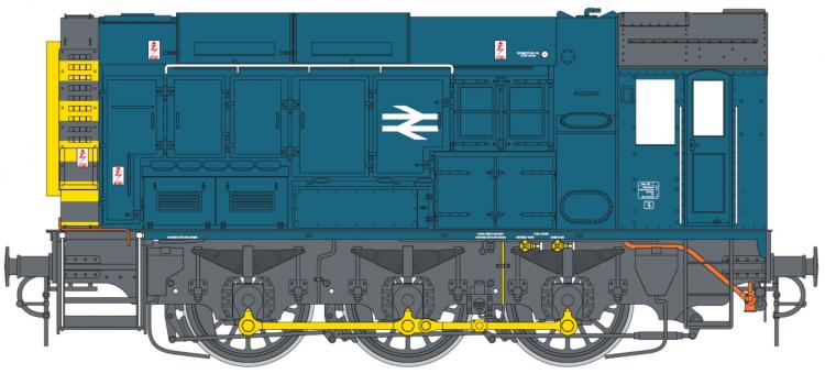 Class 08 #Unnumbered (BR Blue - Wasp Stripes) - Pre Order