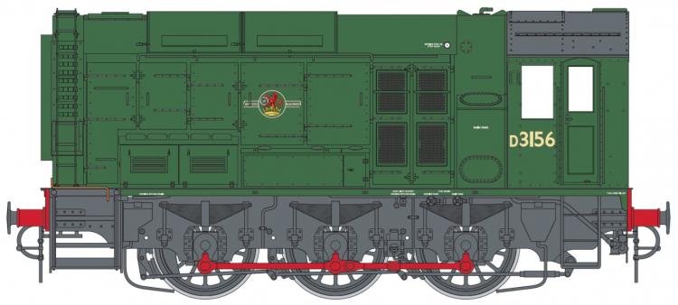 Class 08 #D3156 (BR Green - Late Crest - No Warning Panels) DCC Sound - Pre Order