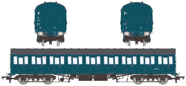 BR Mk1 57' Non-Gangway Suburban S Second Class #E46108 (Blue) - Pre Order
