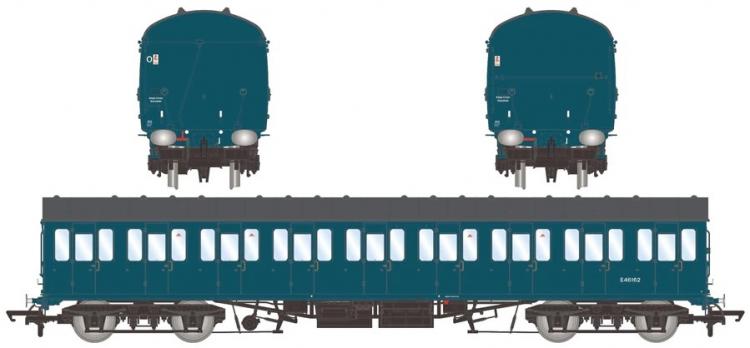 BR Mk1 57' Non-Gangway Suburban S Second Class #E46162 (Blue) - Pre Order