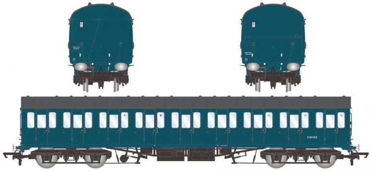 BR Mk1 57' Non-Gangway Suburban S Second Class #E46165 (Blue) - Pre Order