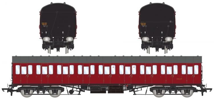 BR Mk1 57' Non-Gangway Suburban T Third Class #E46229 (Carmine) - Pre Order