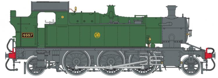 GWR 45xx Small Prairie 2-6-2T #4557 (Green - Shirt Button Crest) DCC Sound - Contact Us for Availability