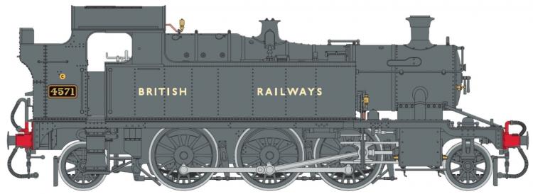 BR 45xx Small Prairie 2-6-2T #4571 (Black - 'British Railways') DCC Sound - Contact Us for Availability