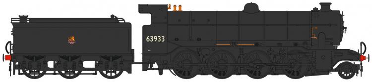 BR O2/2 Tango 2-8-0 #63933 (Black - Early Crest) GN Cab & GN Tender - Pre Order