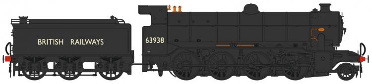 BR O2/2 Tango 2-8-0 #63938 (Black - 'British Railways') GN Cab & GN Tender - Pre Order