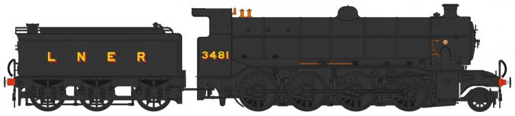 LNER O2/1 Tango 2-8-0 #3481 (Black) GN High Cab & GN Tender - Pre Order