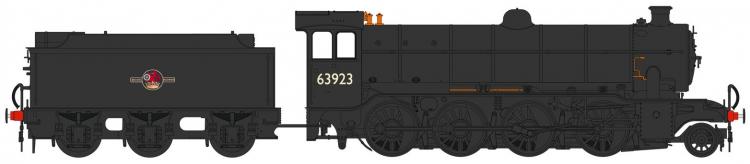 BR O2/1 Tango 2-8-0 #63923 (Black - Late Crest) LNER Cab & LNER Tender - Pre Order