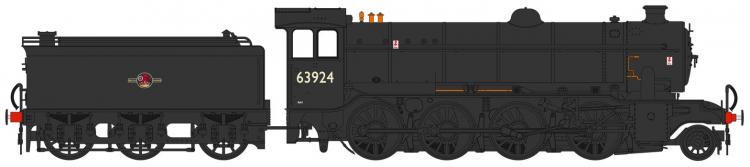 BR O2/4 Tango 2-8-0 #63924 (Black - Late Crest - Weathered) LNER Cab & GN Tender - Pre Order