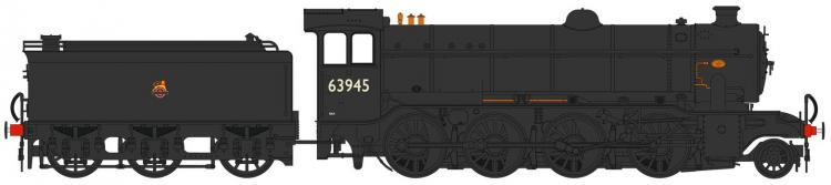 BR O2/4 Tango 2-8-0 #63945 (Black - Early Crest) LNER Cab & GN Tender - Pre Order