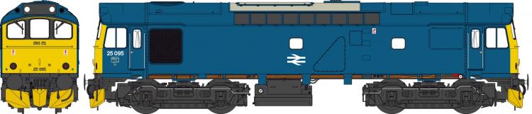 Class 25/3 #25095 (BR Blue - Small Arrows - Cab Front Numbers) - Pre Order