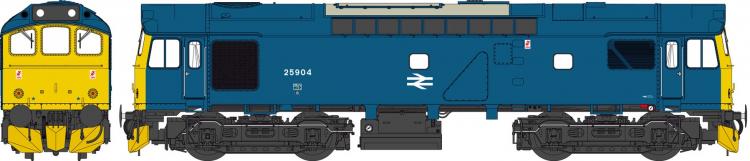 Class 25/3 #25904 (BR Blue - Small Arrows) - Pre Order