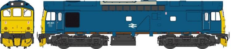 Class 25/3 #25301 (BR Blue - Small Arrows) Domino Headcodes - Pre Order