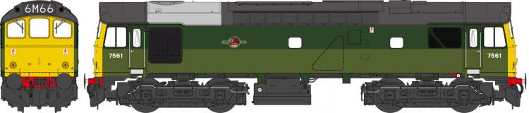 Class 25/3 #7561 (BR Two Tone Green - Late Crest - Full Yellow Ends) - Pre Order