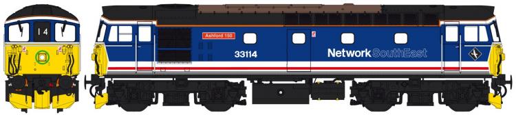 Class 33/1 Push-Pull Crompton #33114 'Ashford 150' (Network SouthEast) - Pre Order