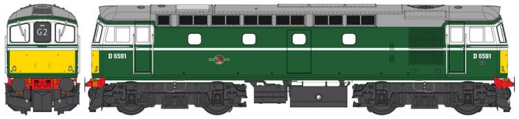 Class 33/2 As Built Narrow Bodied Crompton #D6591 (BR Green - Small Yellow Panels) - Pre Order