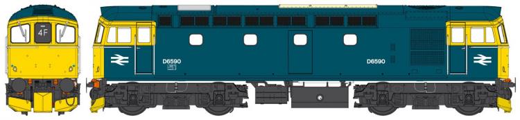 Class 33/2 As Built Narrow Bodied Crompton #D6590 (BR Blue - Full Yellow Ends) - Pre Order