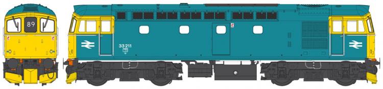 Class 33/2 Crompton #33211 (BR Blue - Small Arrows) Faded/Weathered - Pre Order