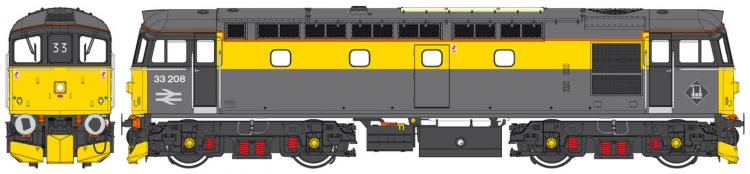 Class 33/2 Crompton #33208 (BR Dutch - Grey/Yellow) - Pre Order