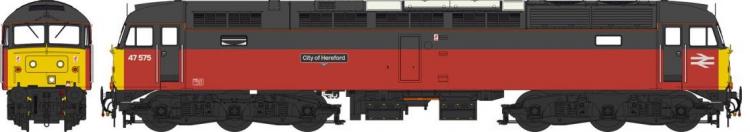 Class 47/4 #47 575 'City Of Hereford' (BR Parcels - Red/Grey) - Pre Order