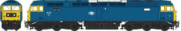 Class 47/0 #47137 (BR Blue - Small Arrows) Glazed Headcode Panels - DCC Sound - Pre Order
