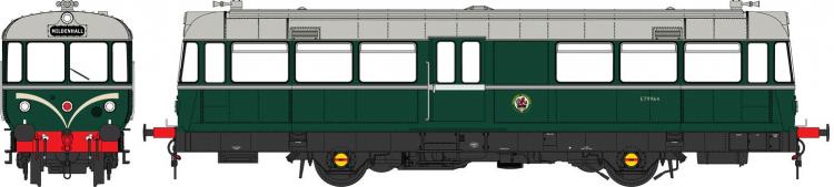 W&M Railbus #E79964 (BR Green - Speed Whiskers) Weathered - Pre Order