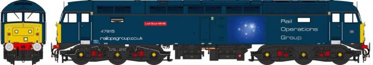 Class 47/4 #47815 'Lost Boys 68-88' (Rail Operations Group - Blue) - Pre Order