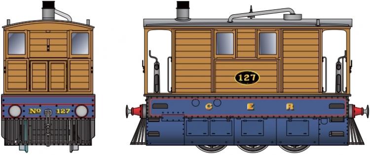 GER J70 Tram 0-6-0T #138 (Blue & Brown) with Side Skirts & Cowcatchers - DCC Sound - Pre Order