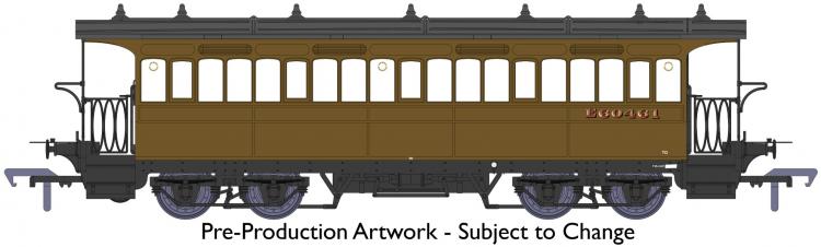 BR (ex-GER) W&U 3rd Class Bogie Tramcar #E60461 (LNER Brown) - Pre Order