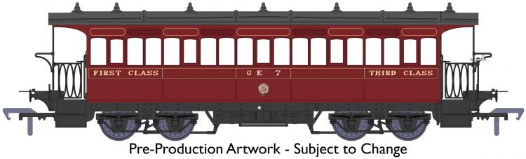 GER W&U Composite Bogie Tramcar #7 (Crimson - As Preserved) - Pre Order