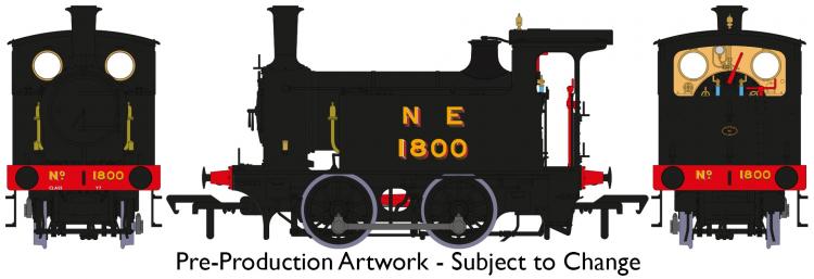 LNER (ex-NER) Y7 0-4-0T #1810 (Wartime Black - 'NE') - Pre Order